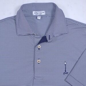 Peter Millar Summer Comfort Polo Shirt Carmel Country Club Large Stripe 1947 L